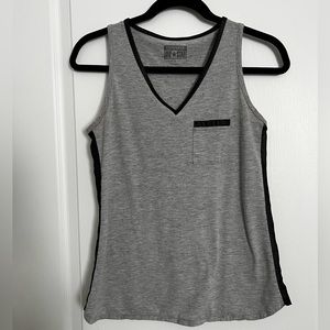 Converse One Star Y2K V-Neck Tank Top with Vegan Leather Trim